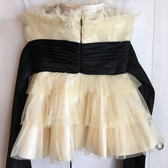 Betsey Johnson "Date Night" tulle peplum top 8 - Picture 3 of 5